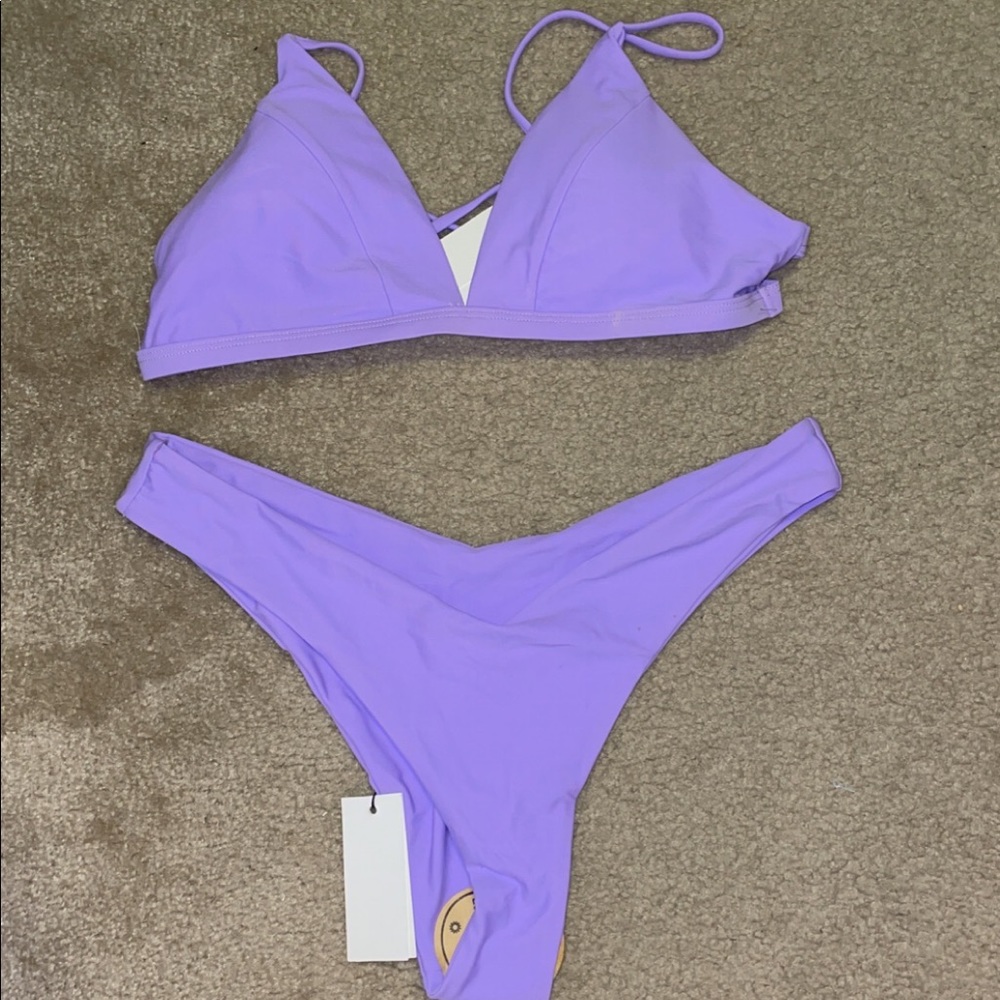 NWT Purple Padded Bikini Top and Bikini Bottoms - Picture 4 of 7